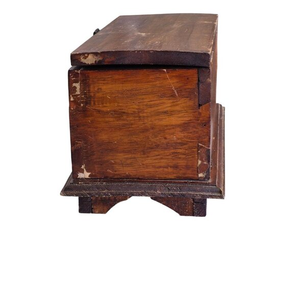 Vintage Wooden Storage Chest Lid & Metal Latch - Picture 10 of 16